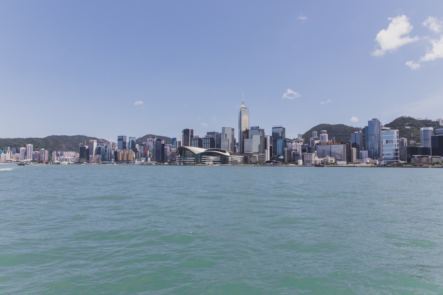 Hong Kong Island from Star Ferry. I recommend taking Star Ferry as much as possible because they are VERY cheap and run every 30 minutes.