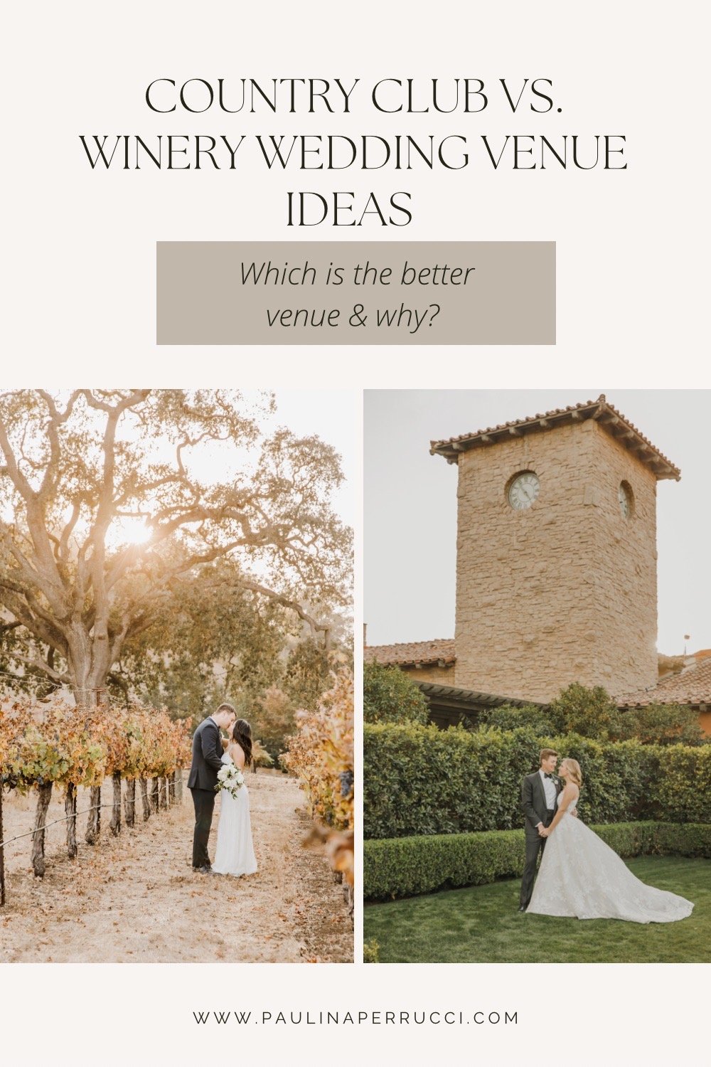 Country Club or Winery for a Wedding Venue, Which Is The Better Choice? 