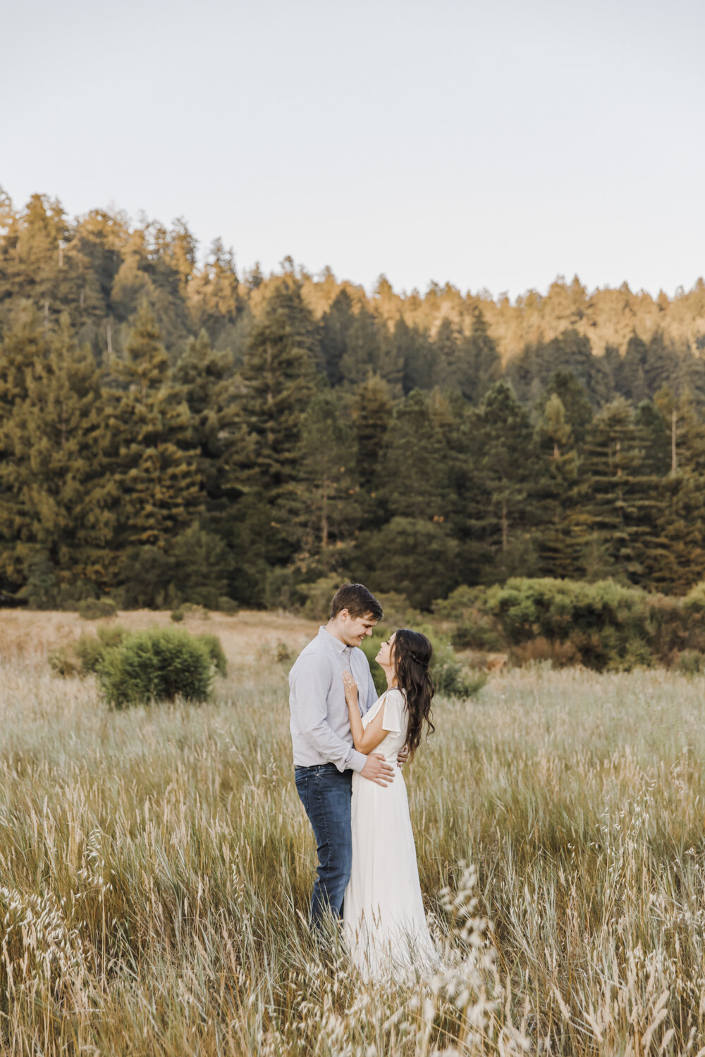 Henry Cowell Redwood State Park, Open Field Engagement Photography Session 