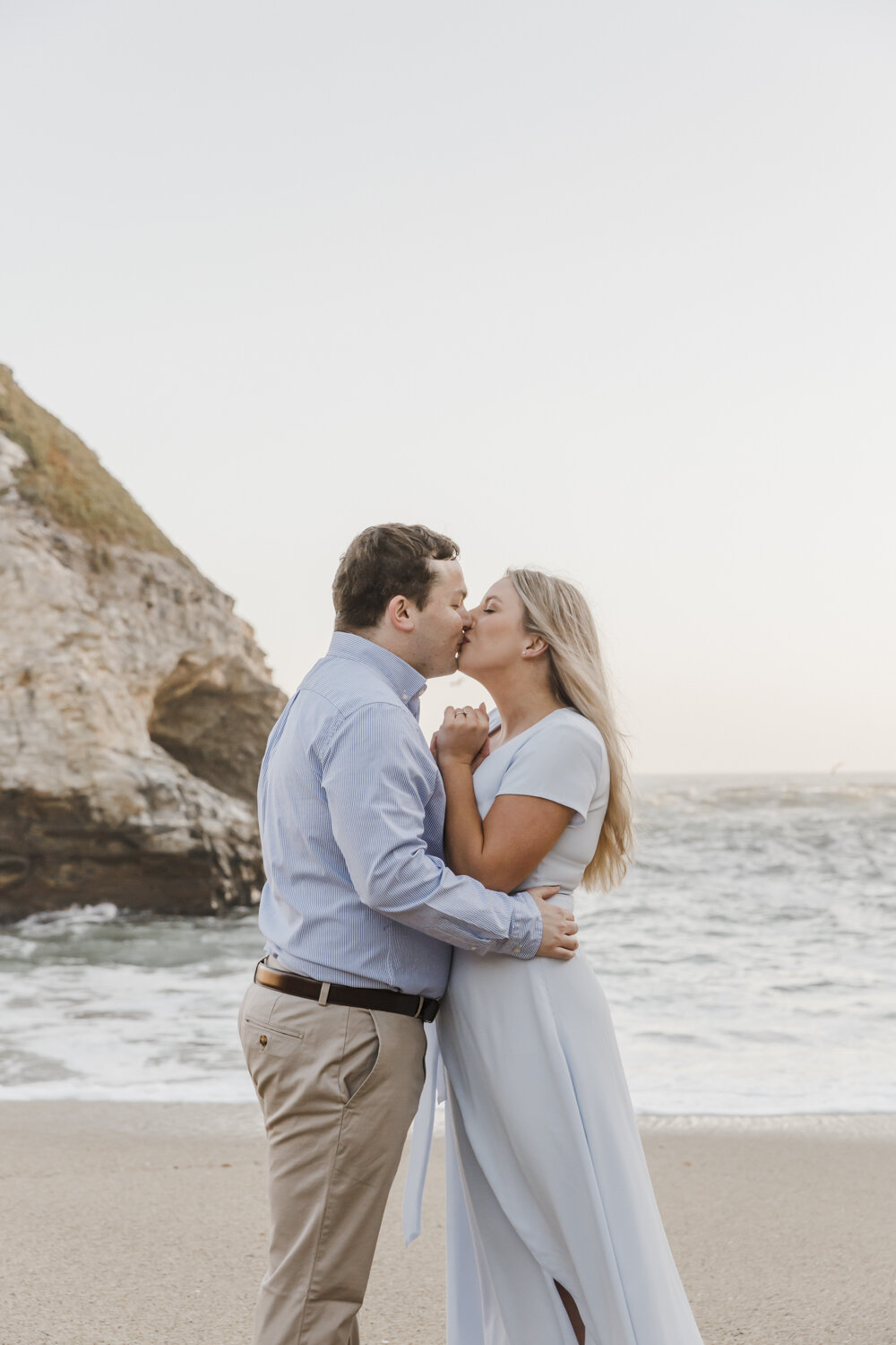 Shark Fin Cove, Davenport Beach Engagement Photography Session 