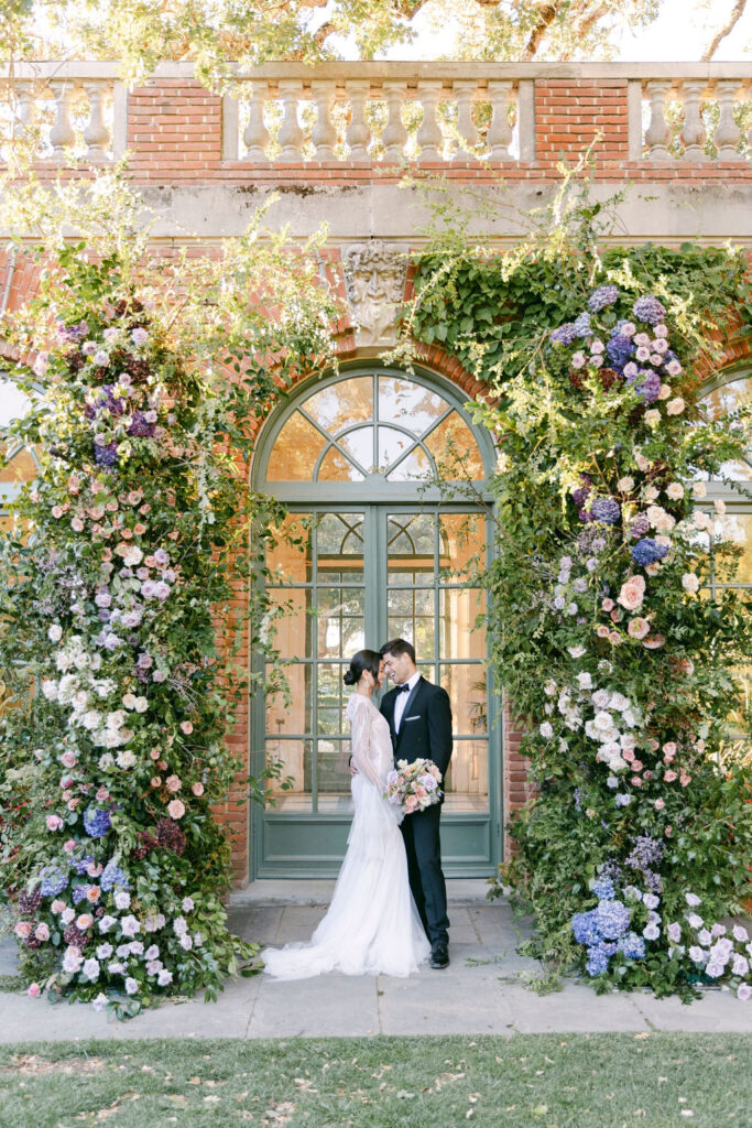 bride and groom at their wedding ceremony 