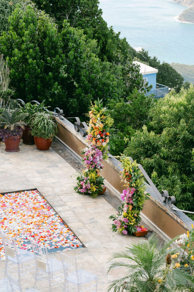 colorful ceremony decor 