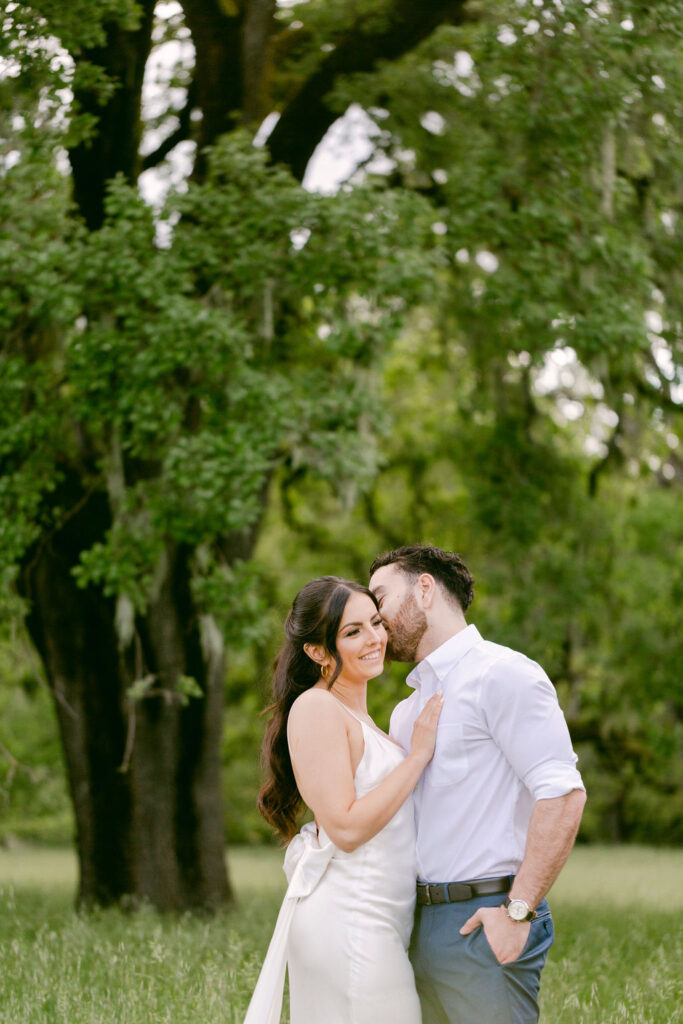 happy couple at their engagement session