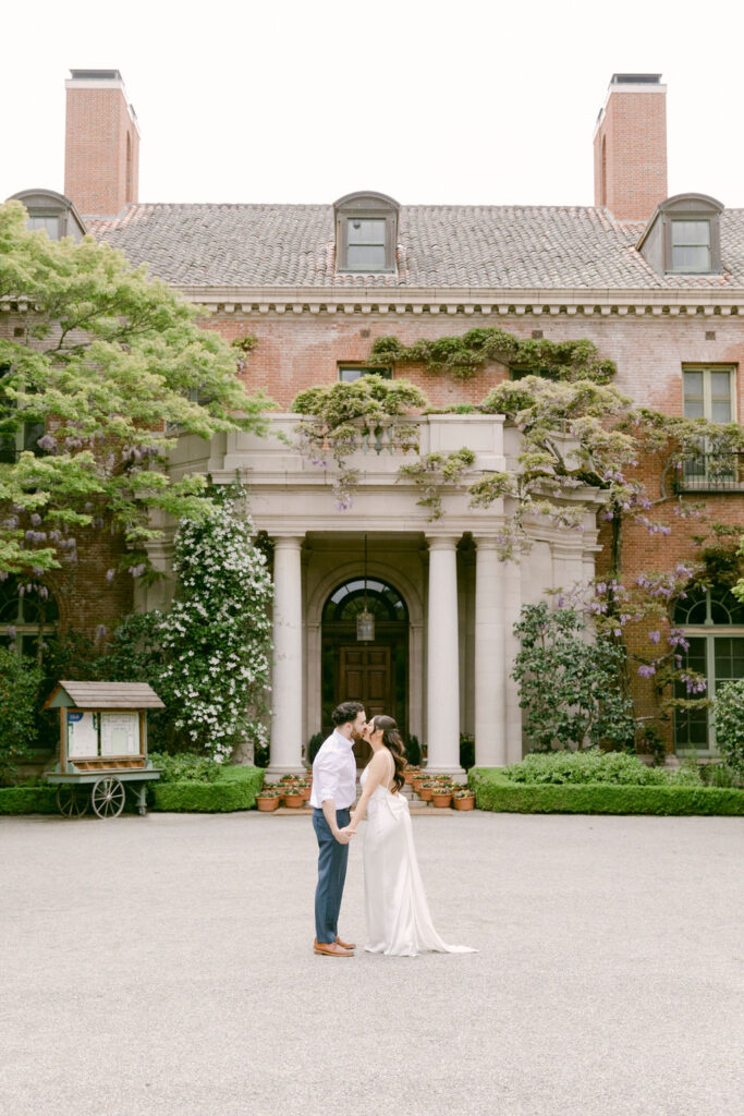 happy couple at their engagement session