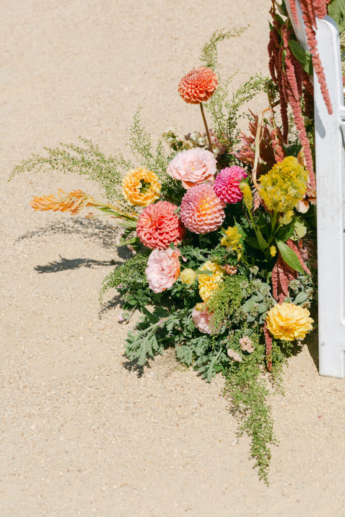 colorful wedding flowers