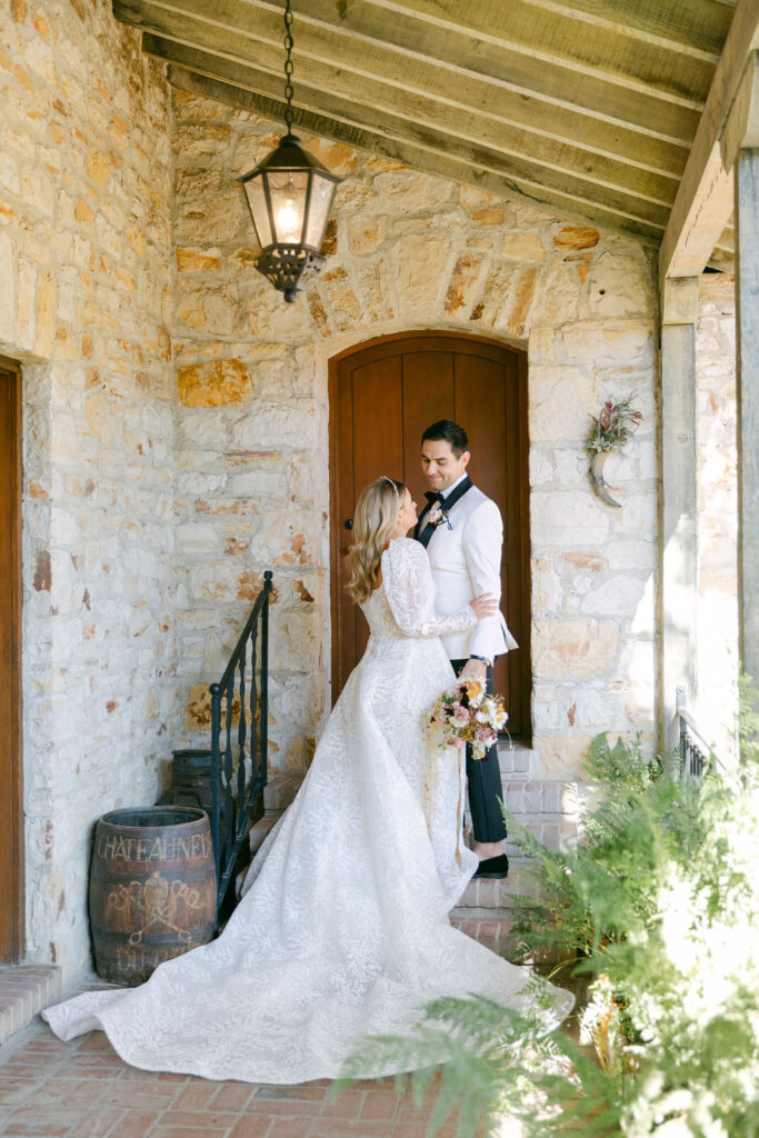 bride and groom looking at each other - Northern California Wedding Venues