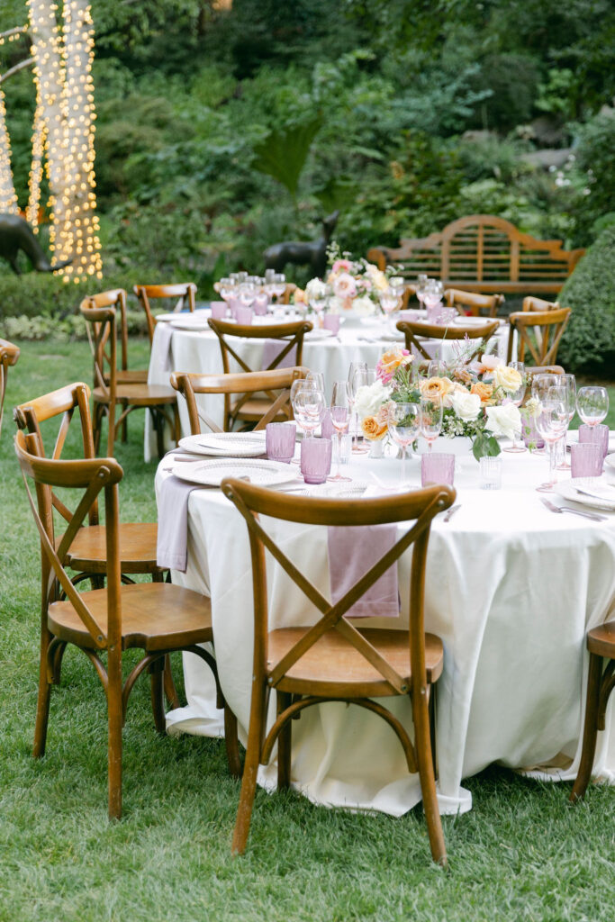 outdoor wedding reception