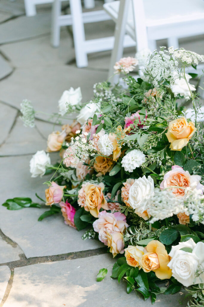 lush florals at the ceremony 