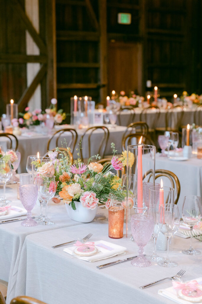 lush florals at the reception