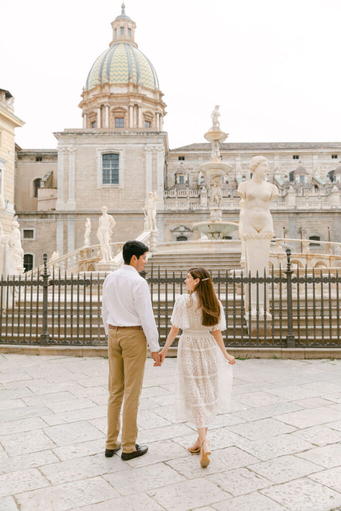 cute couple at their italy trip