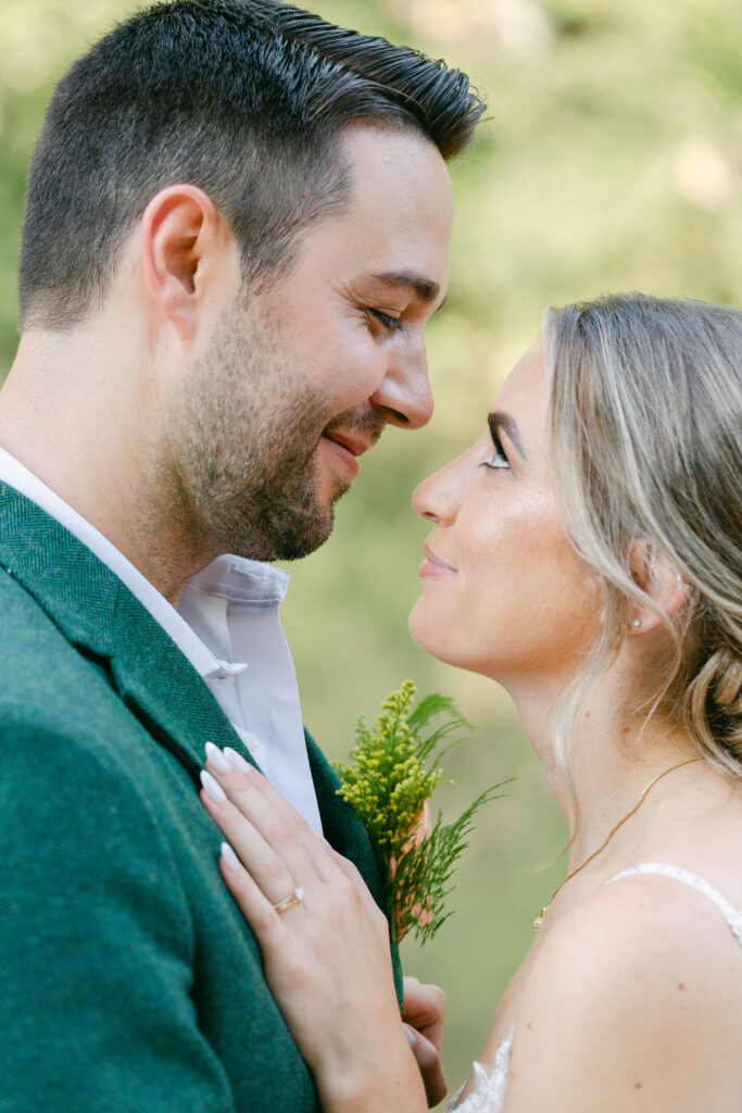 cute picture of the bride and groom