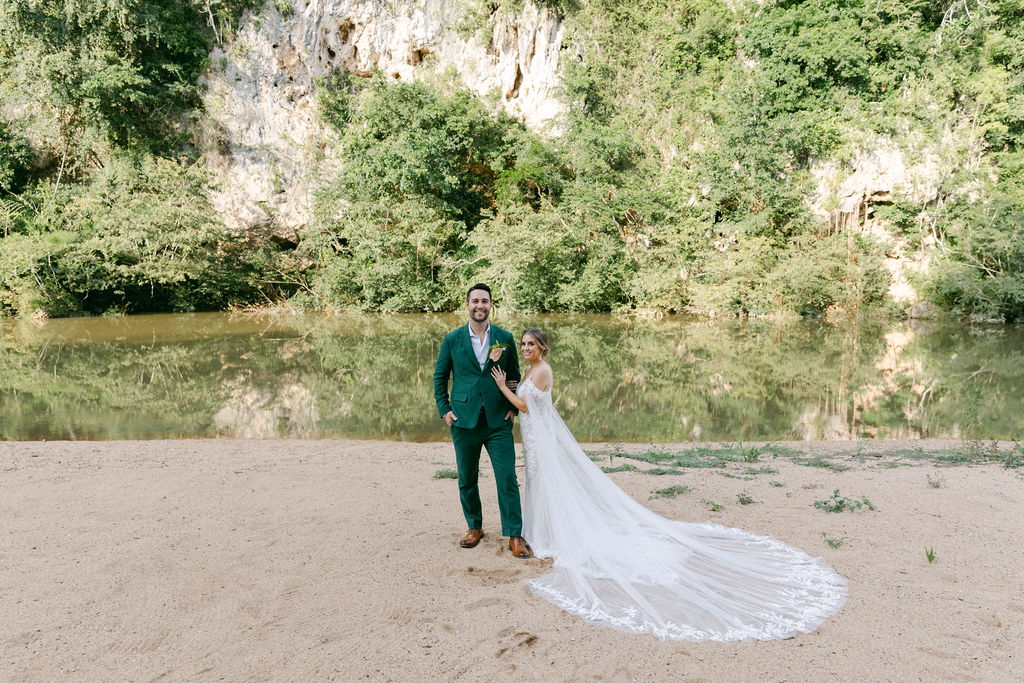 cute picture of the newlyweds before heading to the ceremony