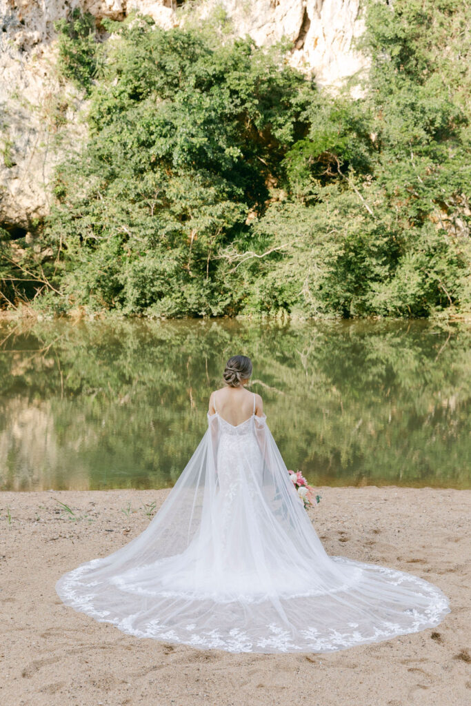 picture of the bride before heading to the wedding reception