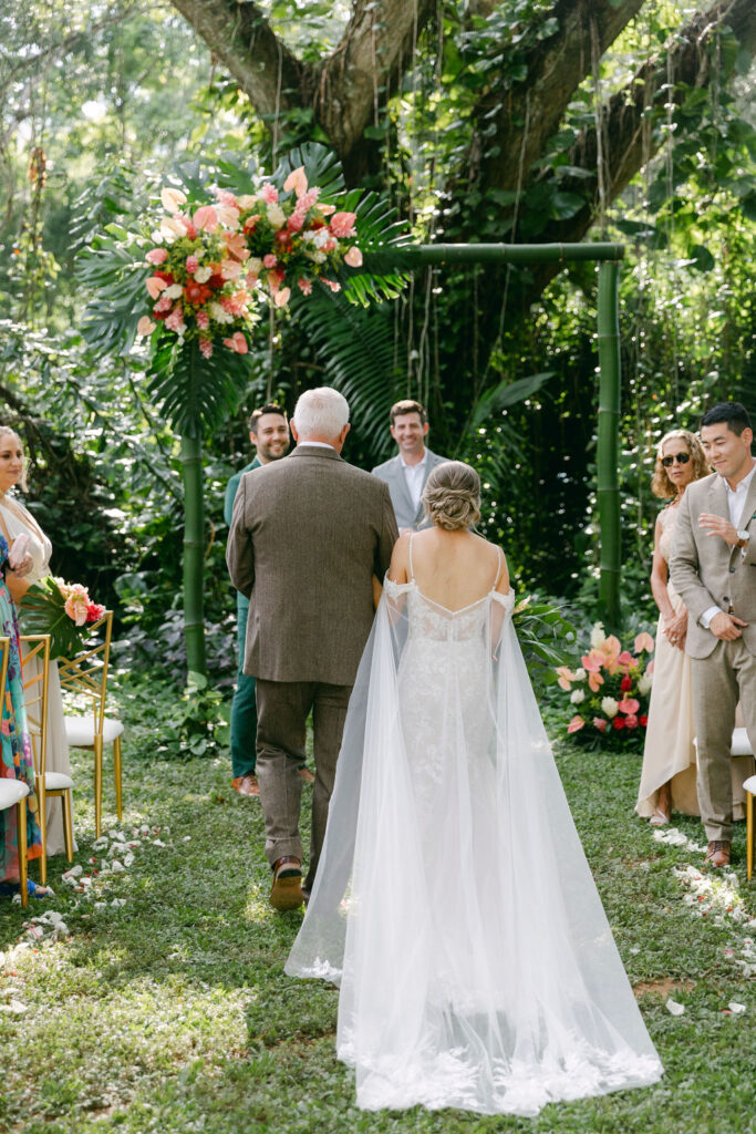 bride walking down the aisle 