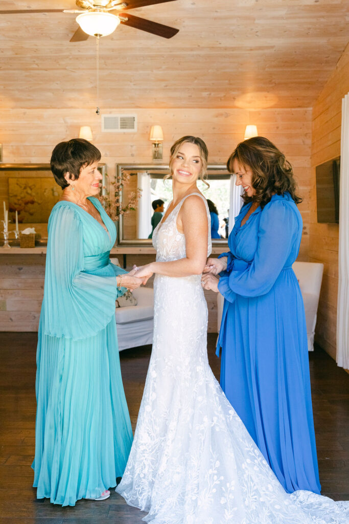 cute picture of the bride getting ready for her wedding ceremony 