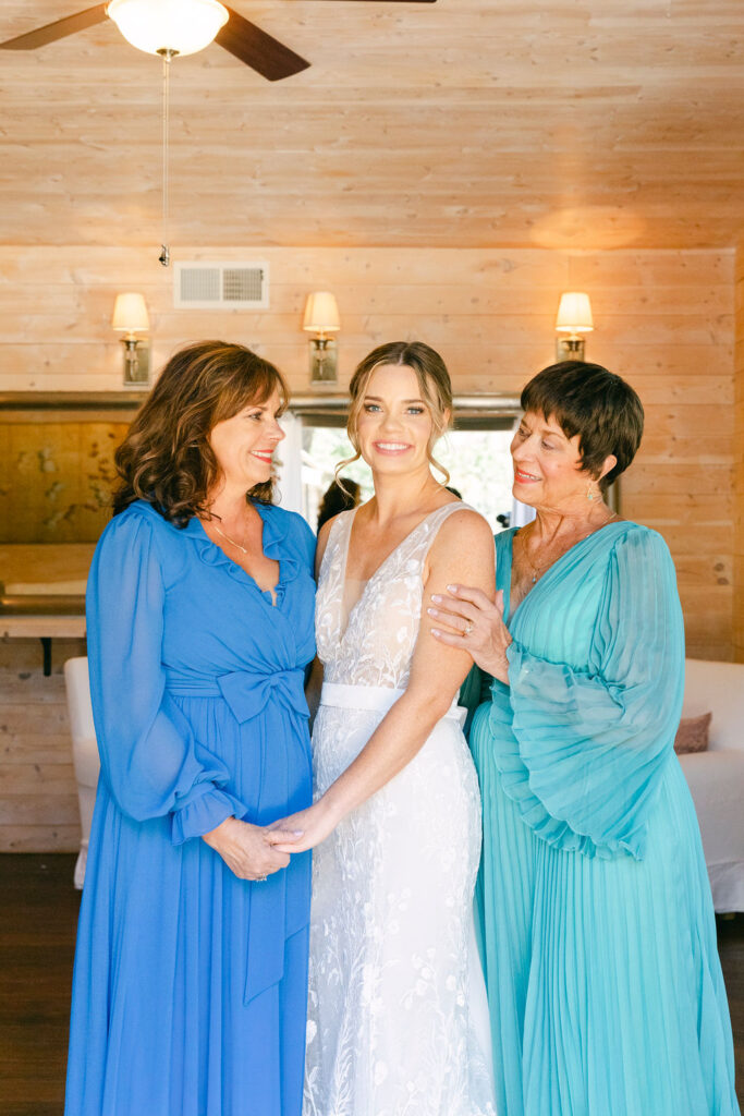 bride before heading to her timeless summer wedding