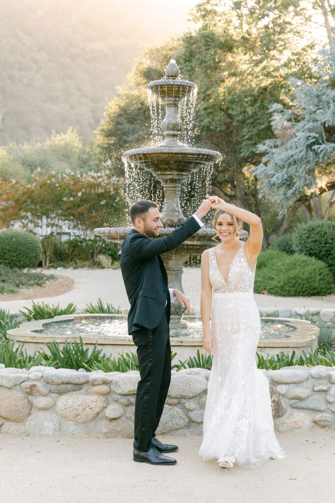 picture of the newlyweds dancing 