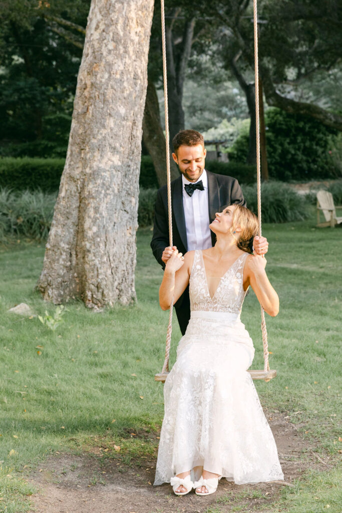 cute golden hour bridal portraits