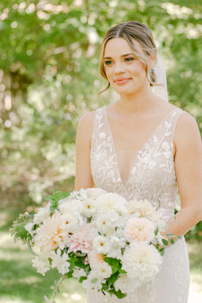 cute picture of the bride before her ceremony