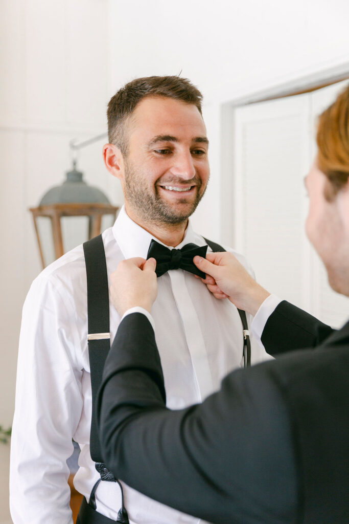 groom before heading to the ceremony